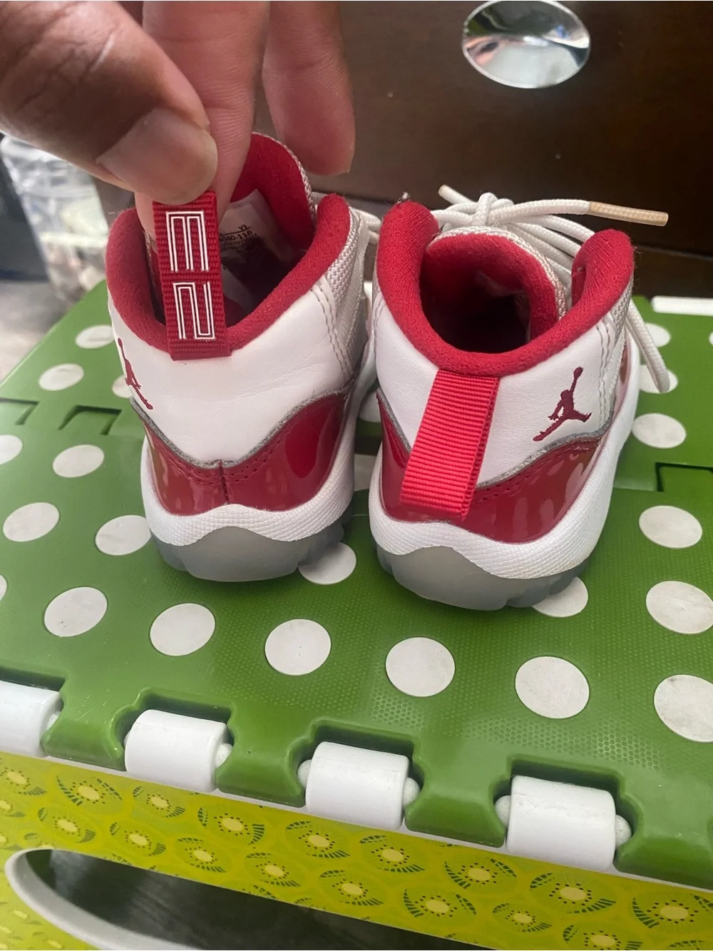 Air Jordan 11 retros cherry red toddler shoes size 5C